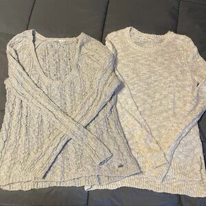 Abercrombie & Fitch Sweater Womens S Cable Knit Surfing Beachy Preppy Pair Of 2